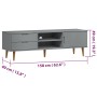 Mueble de TV MOLDE madera maciza de pino gris 158x40x49 cm de vidaXL, Muebles TV - Ref: Foro24-350536, Precio: 179,85 €, Desc...