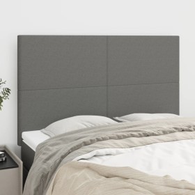 Headboards 4 units dark gray fabric 72x5x78/88 cm by vidaXL, Headboards and footboards - Ref: Foro24-3116051, Price: 110,15 €...