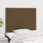 Headboards 2 units of dark brown fabric 100x5x78/88 cm by vidaXL, Headboards and footboards - Ref: Foro24-3116185, Price: 58,...