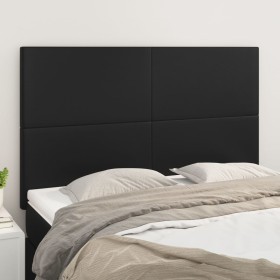 Headboards 4 units black synthetic leather 72x5x78/88 cm by vidaXL, Headboards and footboards - Ref: Foro24-3116142, Price: 1...