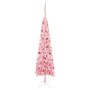 Slim Christmas tree with LEDs and pink balls 210 cm by vidaXL, Christmas trees - Ref: Foro24-3078068, Price: 64,14 €, Discoun...