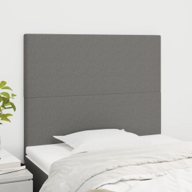 Headboards 2 units of dark gray fabric 100x5x78/88 cm by vidaXL, Headboards and footboards - Ref: Foro24-3116043, Price: 68,1...