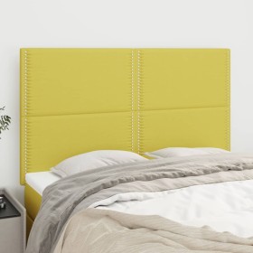 Headboards 4 units green fabric 72x5x78/88 cm by vidaXL, Headboards and footboards - Ref: Foro24-3116197, Price: 74,54 €, Dis...