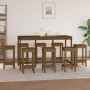 9-piece solid pine wood bar set in honey brown color. by vidaXL, Furniture sets for kitchens and dining rooms - Ref: Foro24-3...