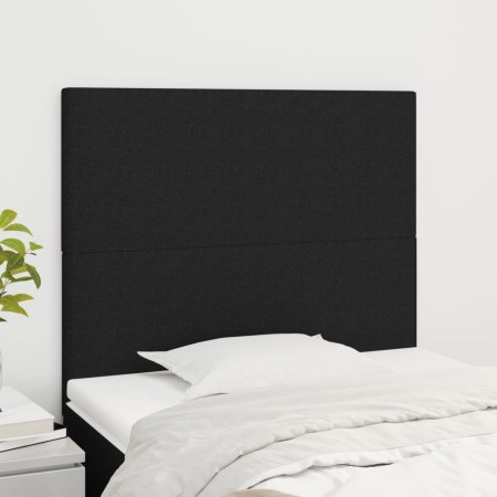 Cabeceros 2 unidades de tela negro 80x5x78/88 cm de vidaXL, Cabeceros y pies de cama - Ref: Foro24-3116028, Precio: 62,35 €, ...