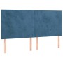 Cabeceros 4 unidades de terciopelo azul oscuro 100x5x78/88 cm de vidaXL, Cabeceros y pies de cama - Ref: Foro24-3116122, Prec...