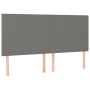 Headboards 4 units of dark gray fabric 90x5x78/88 cm by vidaXL, Headboards and footboards - Ref: Foro24-3116067, Price: 121,2...