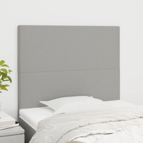 Headboards 2 units of light gray fabric 90x5x78/88 cm by vidaXL, Headboards and footboards - Ref: Foro24-3116034, Price: 65,8...