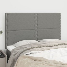 Headboards 4 units dark gray fabric 72x5x78/88 cm by vidaXL, Headboards and footboards - Ref: Foro24-3116191, Price: 100,05 €...