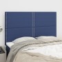 Headboards 4 units blue fabric 72x5x78/88 cm by vidaXL, Headboards and footboards - Ref: Foro24-3116196, Price: 100,22 €, Dis...