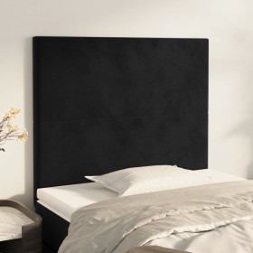 Cabeceros 2 unidades de terciopelo negro 80x5x78/88 cm de vidaXL, Cabeceros y pies de cama - Ref: Foro24-3116084, Precio: 63,...