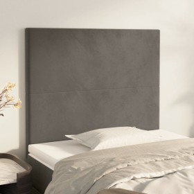 Cabeceros 2 unidades de terciopelo gris oscuro 80x5x78/88 cm de vidaXL, Cabeceros y pies de cama - Ref: Foro24-3116083, Preci...