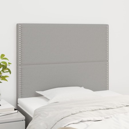 Headboards 2 units of light gray fabric 100x5x78/88 cm by vidaXL, Headboards and footboards - Ref: Foro24-3116182, Price: 70,...