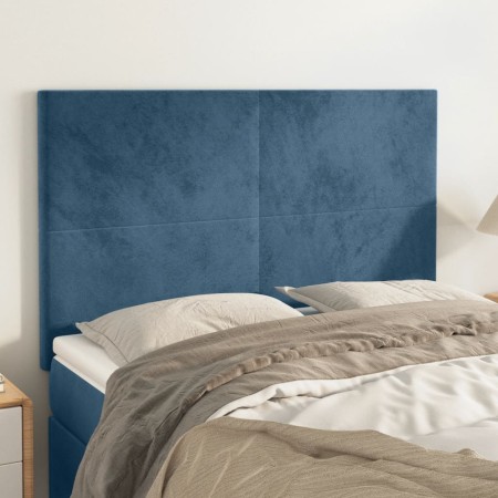 Headboards 4 units dark blue velvet 72x5x78/88 cm by vidaXL, Headboards and footboards - Ref: Foro24-3116104, Price: 106,15 €...