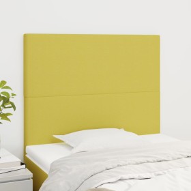 Headboards 2 units of green fabric 100x5x78/88 cm by vidaXL, Headboards and footboards - Ref: Foro24-3116049, Price: 57,99 €,...