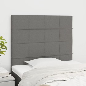 Headboards 2 units of dark gray fabric 90x5x78/88 cm by vidaXL, Headboards and footboards - Ref: Foro24-3116315, Price: 69,21...