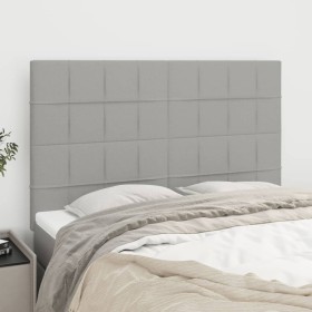 Headboards 4 units light gray fabric 72x5x78/88 cm by vidaXL, Headboards and footboards - Ref: Foro24-3116330, Price: 116,34 ...