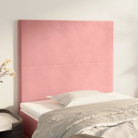 Headboards 2 units of pink velvet 100x5x78/88 cm by vidaXL, Headboards and footboards - Ref: Foro24-3116099, Price: 67,99 €, ...