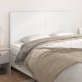 Headboards 4 units of white synthetic leather 100x5x78/88 cm by vidaXL, Headboards and footboards - Ref: Foro24-3116161, Pric...