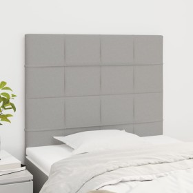 Headboards 2 units of light gray fabric 100x5x78/88 cm by vidaXL, Headboards and footboards - Ref: Foro24-3116322, Price: 68,...