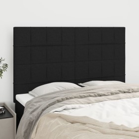 Headboards 4 units black fabric 72x5x78/88 cm by vidaXL, Headboards and footboards - Ref: Foro24-3116332, Price: 112,32 €, Di...