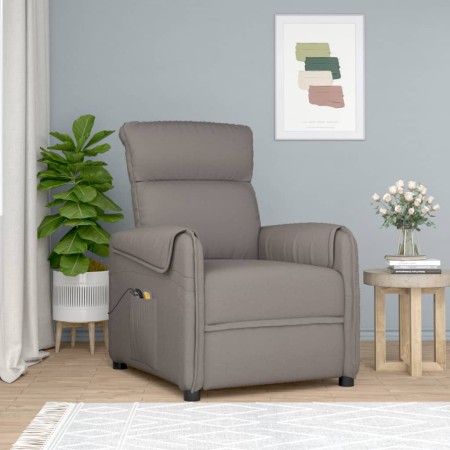 Sillón de masaje eléctrico tela gris taupé de vidaXL, Sillones de masaje eléctricos - Ref: Foro24-3143363, Precio: 226,10 €, ...