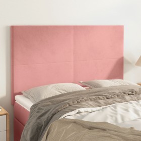 Cabeceros 4 unidades terciopelo rosa 72x5x78/88 cm de vidaXL, Cabeceros y pies de cama - Ref: Foro24-3116105, Precio: 106,99 ...