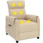 Cream fabric electric massage chair by vidaXL, Electric massage chairs - Ref: Foro24-3143364, Price: 187,77 €, Discount: %