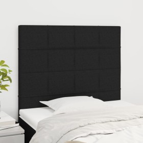 Cabeceros 2 unidades de tela negro 100x5x78/88 cm de vidaXL, Cabeceros y pies de cama - Ref: Foro24-3116324, Precio: 70,30 €,...