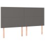 Headboards 4 units of gray synthetic leather 100x5x78/88 cm by vidaXL, Headboards and footboards - Ref: Foro24-3116164, Price...