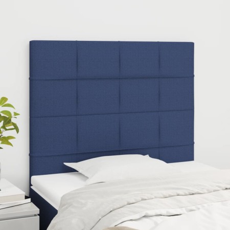 Cabeceros 2 unidades de tela azul 80x5x78/88 cm de vidaXL, Cabeceros y pies de cama - Ref: Foro24-3116312, Precio: 61,88 €, D...