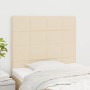 Headboards 2 units of cream-colored fabric 90x5x78/88 cm by vidaXL, Headboards and footboards - Ref: Foro24-3116319, Price: 6...