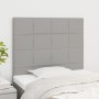 Headboards 2 units of light gray fabric 90x5x78/88 cm by vidaXL, Headboards and footboards - Ref: Foro24-3116314, Price: 67,0...