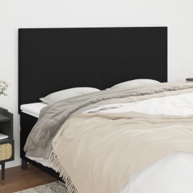 Headboards 4 units of black fabric 80x5x78/88 cm by vidaXL, Headboards and footboards - Ref: Foro24-3116060, Price: 114,42 €,...