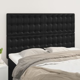 Headboards 4 units black synthetic leather 72x5x78/88 cm by vidaXL, Headboards and footboards - Ref: Foro24-3116422, Price: 1...