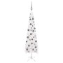 Slim artificial Christmas tree with LEDs and white balls 120 cm by vidaXL, Christmas trees - Ref: Foro24-3078101, Price: 49,5...