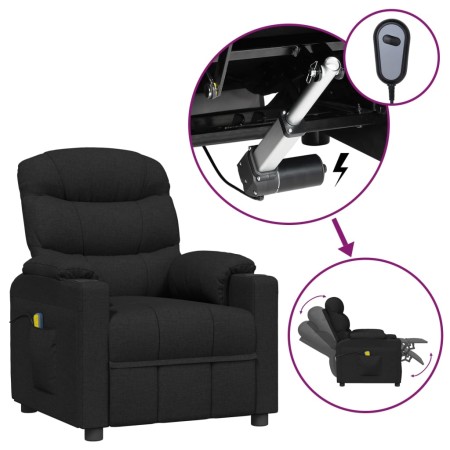 Sillón de masaje eléctrico tela negro de vidaXL, Sillones de masaje eléctricos - Ref: Foro24-3143505, Precio: 261,99 €, Descu...