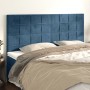 Cabeceros 4 unidades de terciopelo azul oscuro 100x5x78/88 cm de vidaXL, Cabeceros y pies de cama - Ref: Foro24-3116402, Prec...