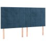 Headboards 4 units of dark blue velvet 100x5x78/88 cm by vidaXL, Headboards and footboards - Ref: Foro24-3116402, Price: 125,...