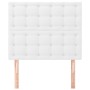 Headboards 2 units of white synthetic leather 100x5x78/88 cm by vidaXL, Headboards and footboards - Ref: Foro24-3116417, Pric...