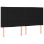 Headboards 4 units of black fabric 90x5x78/88 cm by vidaXL, Headboards and footboards - Ref: Foro24-3116348, Price: 123,63 €,...