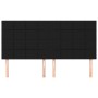 Headboards 4 units of black fabric 90x5x78/88 cm by vidaXL, Headboards and footboards - Ref: Foro24-3116348, Price: 123,63 €,...