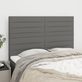 Headboards 4 units dark gray fabric 72x5x78/88 cm by vidaXL, Headboards and footboards - Ref: Foro24-3116471, Price: 111,67 €...