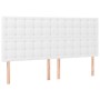 Headboards 4 units of white synthetic leather 100x5x78/88 cm by vidaXL, Headboards and footboards - Ref: Foro24-3116441, Pric...