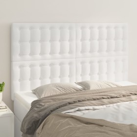 Cabeceros 4 unidades cuero sintético blanco 72x5x78/88 cm de vidaXL, Cabeceros y pies de cama - Ref: Foro24-3116423, Precio: ...