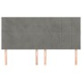 Headboards 4 units of light gray velvet 100x5x78/88 cm by vidaXL, Headboards and footboards - Ref: Foro24-3116398, Price: 126...