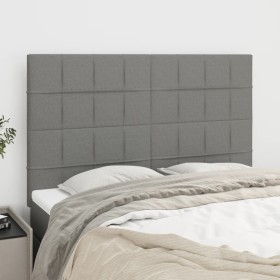 Headboards 4 units dark gray fabric 72x5x78/88 cm by vidaXL, Headboards and footboards - Ref: Foro24-3116331, Price: 121,31 €...