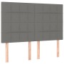 Headboards 4 units dark gray fabric 72x5x78/88 cm by vidaXL, Headboards and footboards - Ref: Foro24-3116331, Price: 111,57 €...