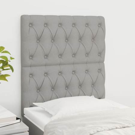 Headboards 2 units of light gray fabric 80x7x78/88 cm by vidaXL, Headboards and footboards - Ref: Foro24-3116642, Price: 79,8...