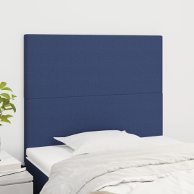 Cabeceros 2 unidades de tela azul 90x5x78/88 cm de vidaXL, Cabeceros y pies de cama - Ref: Foro24-3116040, Precio: 65,80 €, D...